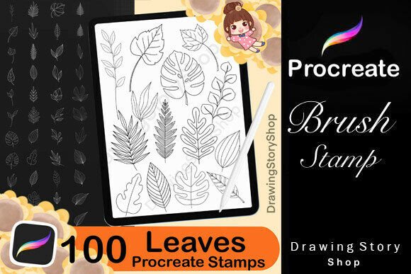 Download 100 Leaves Procreate Brushes Stamps - Procreate brushes Collection