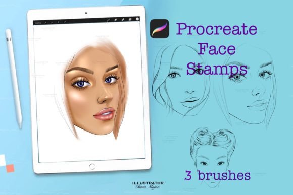 Download Procreate Face Stamps, Procreate Brushes - Procreate brushes Collection