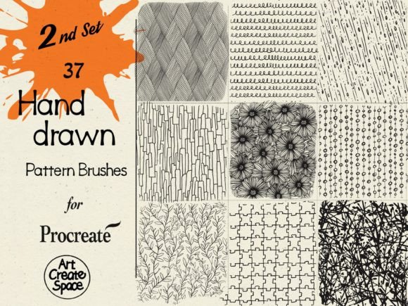 Download Hand Drawn Patterns Procreate Brushes - Procreate brushes Collection