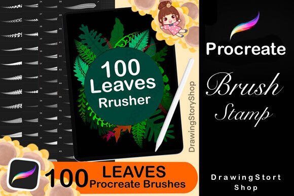 Download 100 Foliage Procreate Brushes,Leaves - Procreate brushes Collection