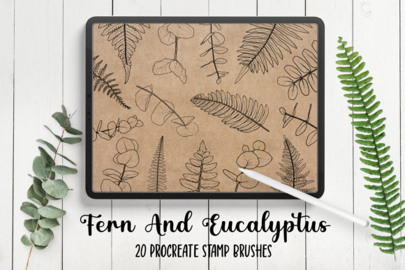 Download Fern and Eucalyptus Procreate Brushes - Procreate brushes Collection
