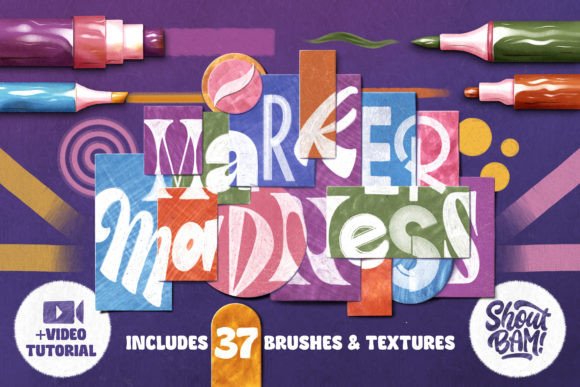 Download Marker Madness Procreate Brush Set - Marker Collection