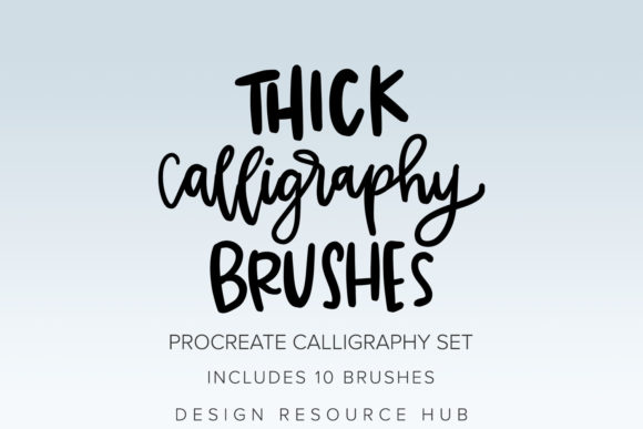 Download Thick Calligraphy Procreate Brushes - Procreate brushes Collection