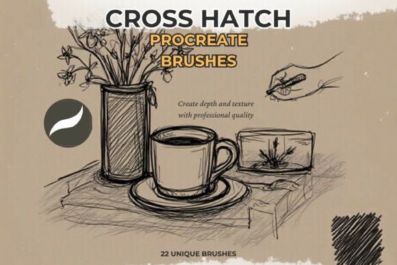 Download Cross Hatch Procreate Brushes X22 - Procreate brushes Collection