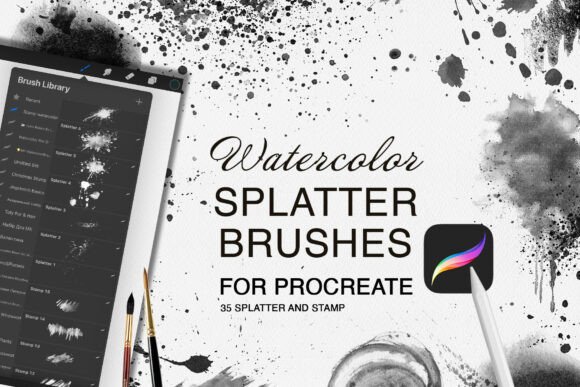 Download Watercolor Splatter Brushes - Premium Resources
