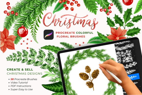 Download Christmas Procreate Brushes Bundle - Procreate brushes Collection