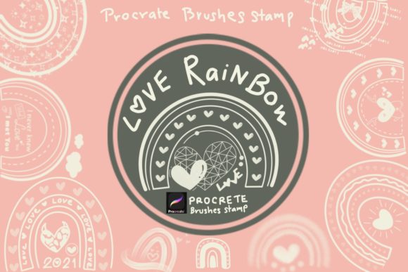 Download Love Rainbow Procreate Brushes Stamp - Procreate brushes Collection