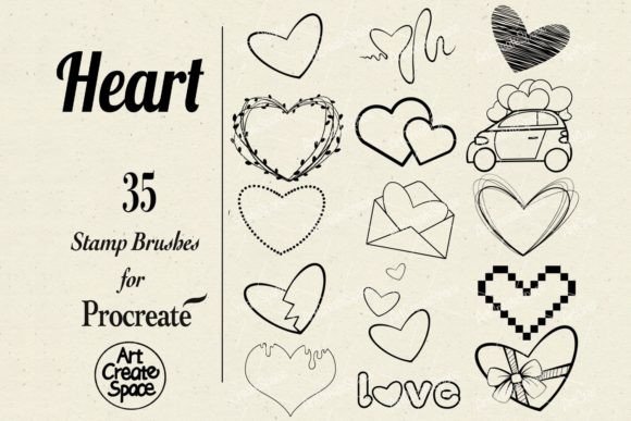 Download Heart Procreate Brushes - Procreate brushes Collection
