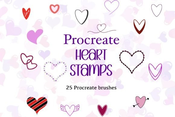 Download Procreate Brushes- Heart Stamp Brushes - Procreate brushes Collection