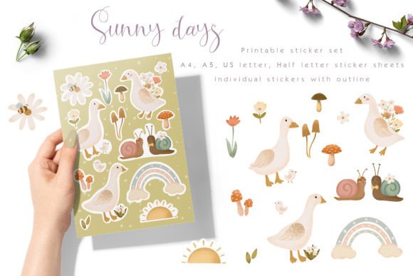 Download Sunny Days Spring Sticker Set - Spring sticker Collection