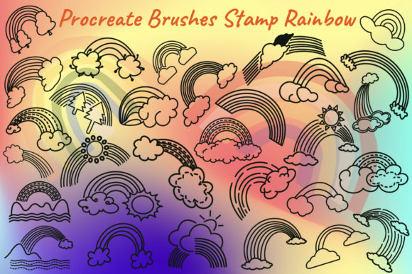 Download Procreate Brushes Stamp Rainbow - Procreate brushes Collection