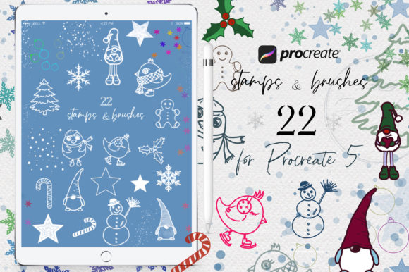 Download Winter Procreate Brushes &amp; Stamps - Procreate brushes Collection
