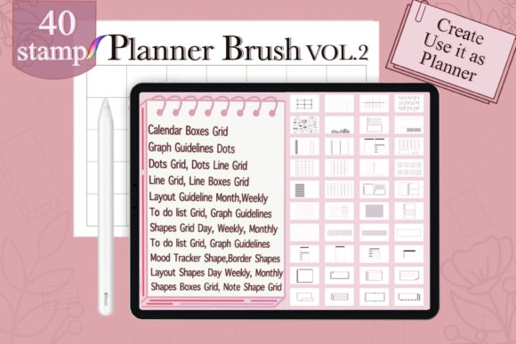 Download Procreate Brushes Stamp Outline Planner - Procreate brushes Collection