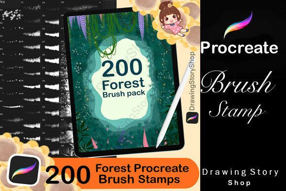 Download 200 Forest Nature Procreate Brushes - Procreate brushes Collection