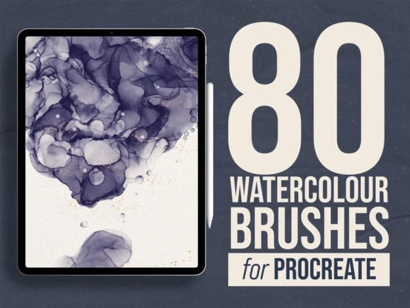 Download 80 Watercolor Procreate Brushes - Procreate brushes Collection