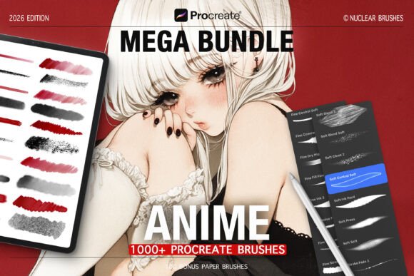 Download Procreate Brushes – Anime Mega Bundle - Procreate brushes Collection