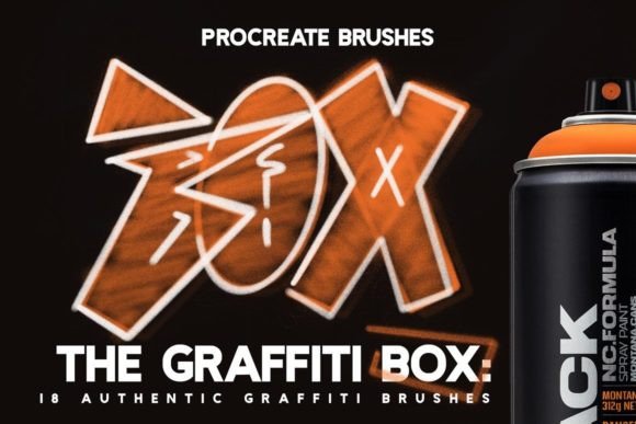 Download The GRAFFITI BOX: PROCREATE BRUSHES - Procreate brushes Collection